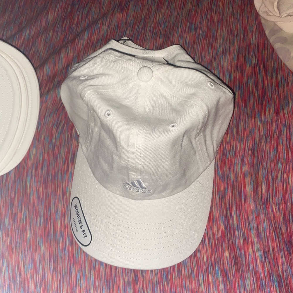 White Adidas women hats